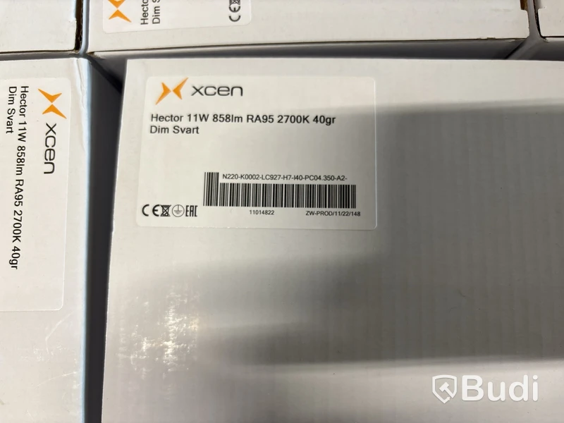 22 st. Spotlights Xcen, svarta 11W