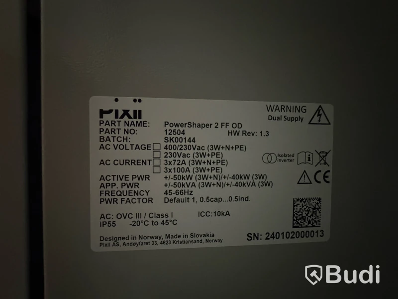 Komplett Batterianläggning med 10 st. Pixii PowerShaper 2 samt solceller och laddstation för elbil