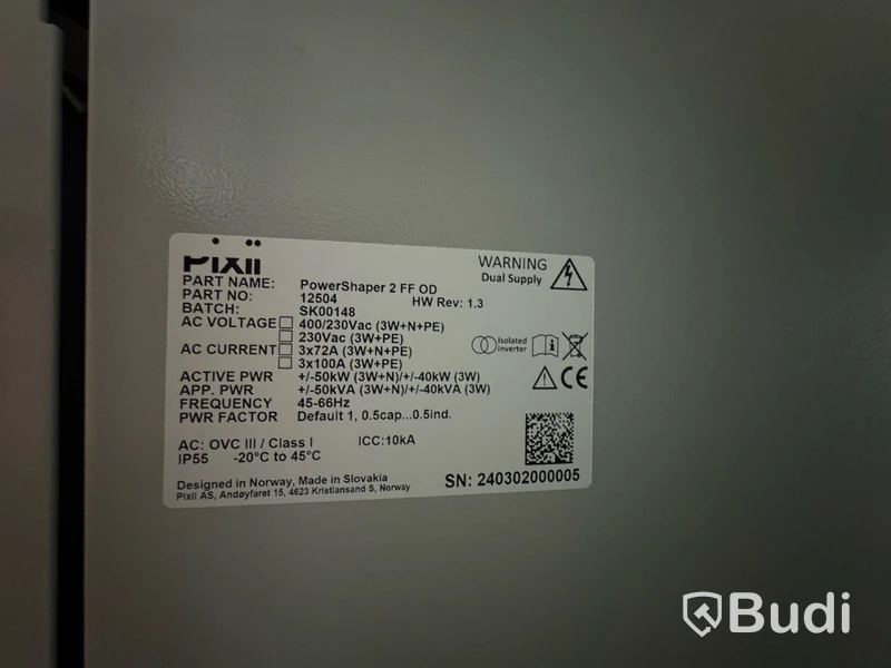 Komplett Batterianläggning med 10 st. Pixii PowerShaper 2 samt solceller och laddstation för elbil