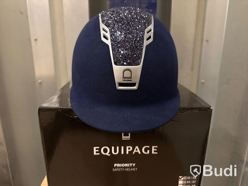 27 st. Ridhjälmar Equipage Priority Safety helmet, 9 st. suede navy, 9 st. suede navy Glitter, 9 st. suede black