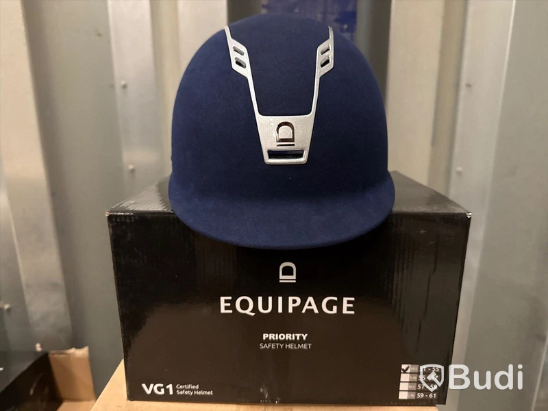 27 st. Ridhjälmar Equipage Priority Safety helmet, 9 st. suede navy, 9 st. suede navy Glitter, 9 st. suede black