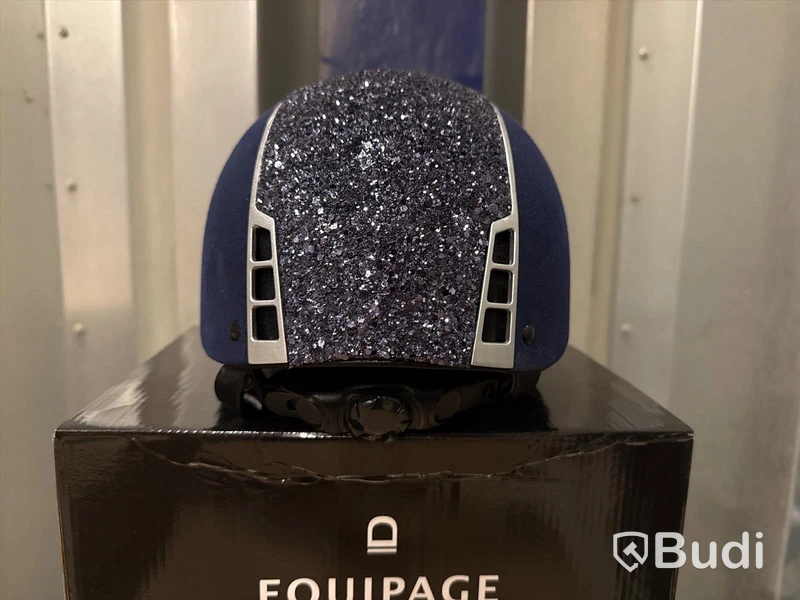 27 st. Ridhjälmar Equipage Priority Safety helmet, 9 st. suede navy, 9 st. suede navy Glitter, 9 st. suede black