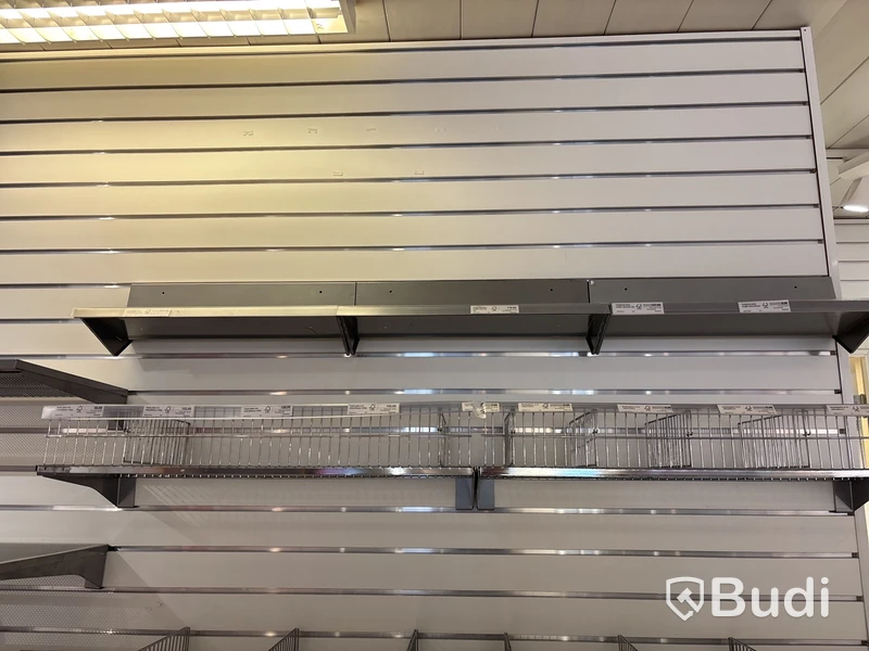 2 st. Väggpanel med butiksinredning/hyllsystem