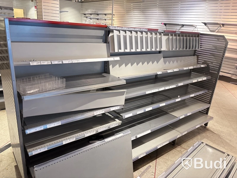 3 st. Butiksinredning/hyllsystem samt 2 st. Förvaringssystem för kort/ pappersark