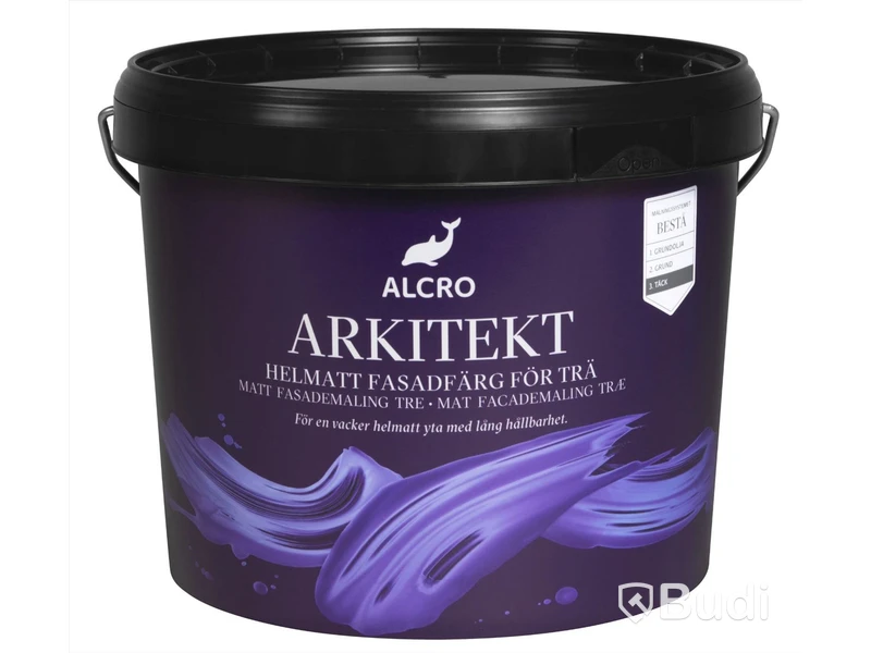 9-litershink Täckfärg Alcro Arkitekt Vit/A-Bas