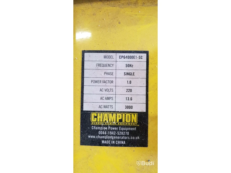 Elverk Champion 3000W CPG4000E1-SC 220V 13,6 AMPS