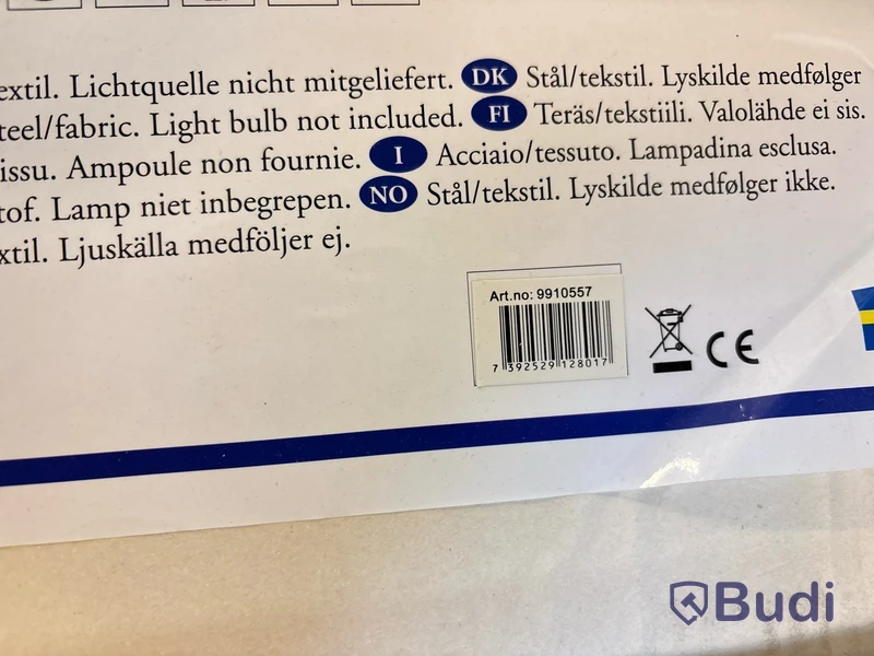 Taklampa Malmbergs, Brila, vit