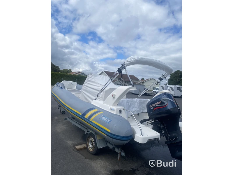 Ribbåt Marlin med Evinrude 150 hk. 2-takt. -2000. Längd (m): 6,30