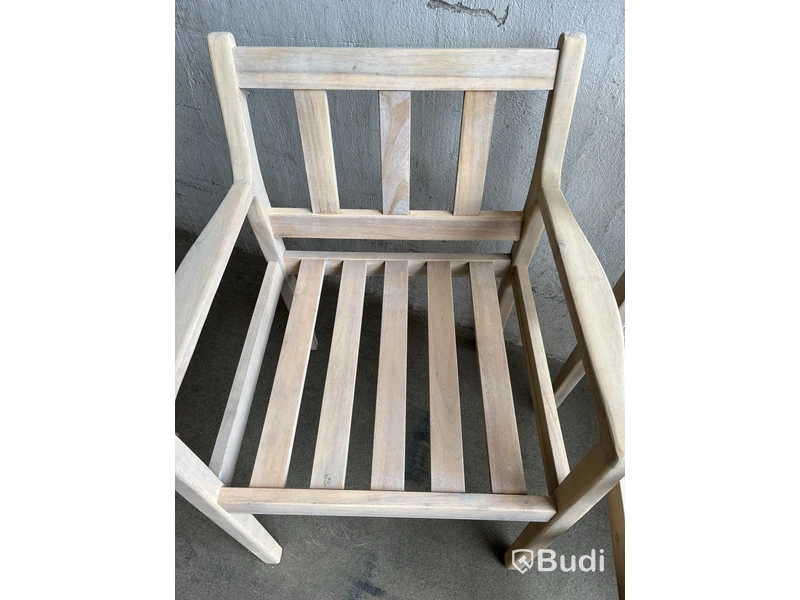 MATGRUPP SUNFUN INGMARSÖ ACACIA BORD + 6 STOLAR NATUR/BEIGE + DYNOR