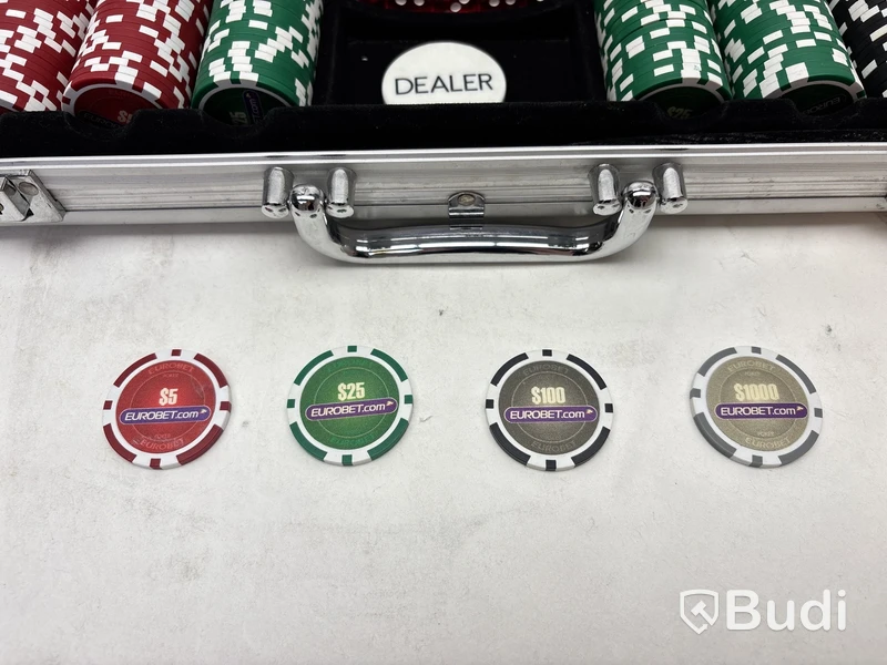 Pokerset inkl. väska med nycklar