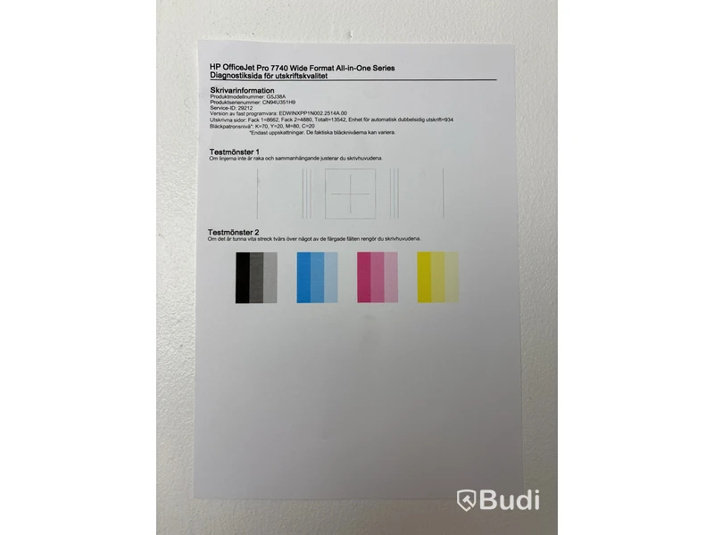 BläckSkrivare Hp, Officejet pro 7740