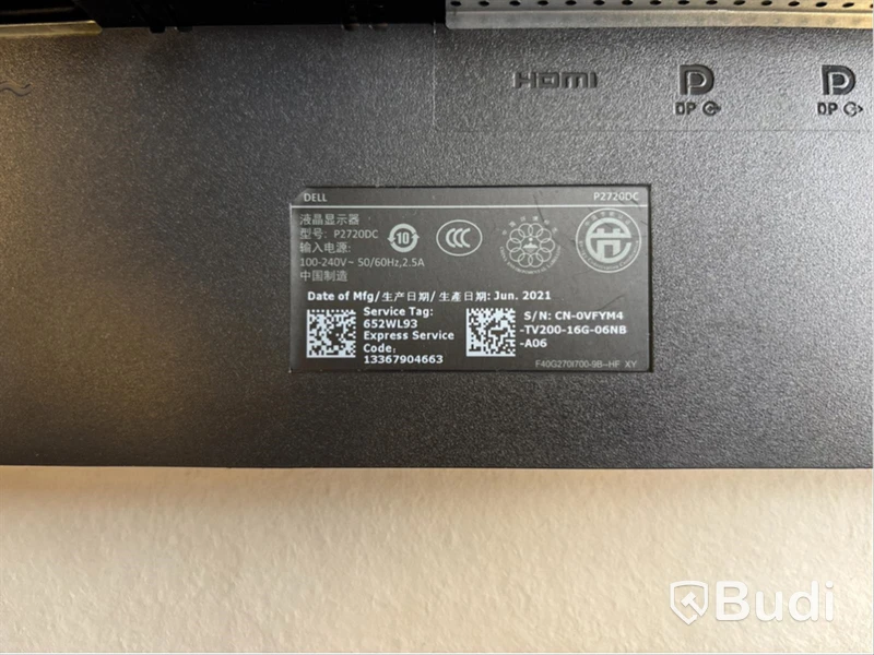Datorskärm Dell P2720DC 27 tum