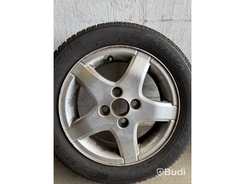 4 st. Däck på fälgar, Perfecta 155/65 R14 75T