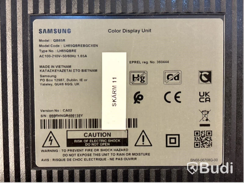 TV-skärm Samsung, QB65R, 65 tum smart digital signage display