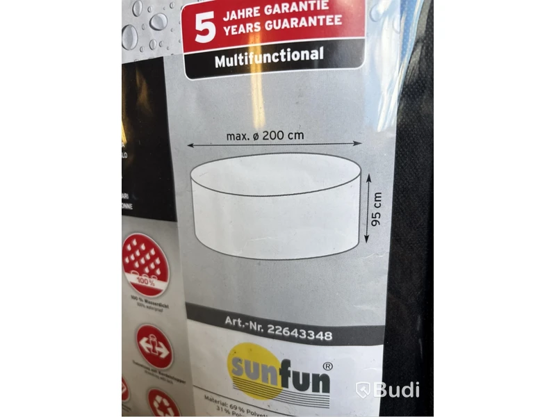 MÖBELÖVERDRAG SUNFUN MATGRUPP RUND MEDIUM Ø200XH95CM