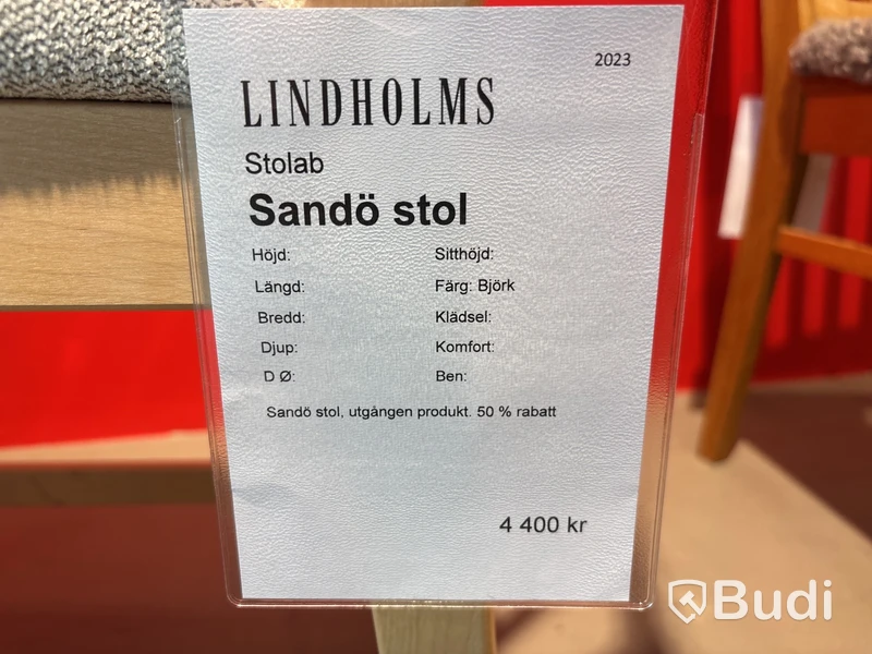 Stol Stolab Sandö. Ord. pris inkl. moms: ca 4400 kr