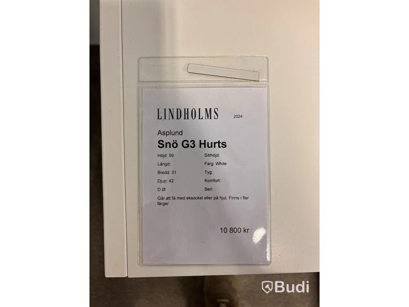 Hurts Asplund Snö G3. Ord. pris inkl. moms: ca 10 800 kr
