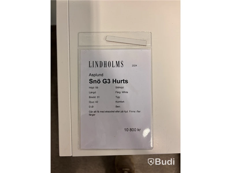 Hurts Asplund Snö G3. Ord. pris inkl. moms: ca 10 800 kr