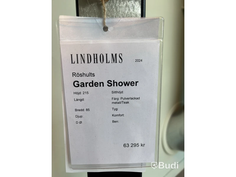 Trädgårdsdusch Röshults - Ord. pris inkl. moms ca: 63 295 kr