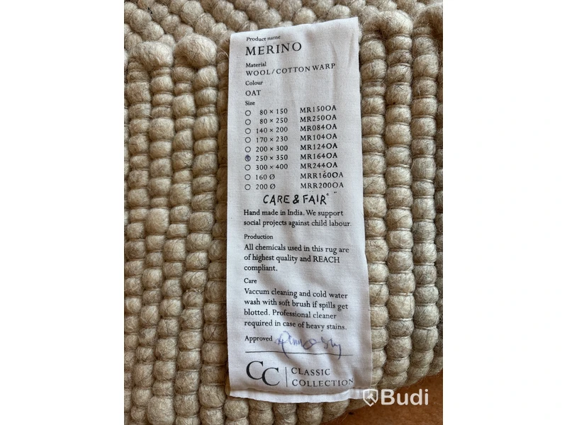 Matta OAT merinoull/bomull. Ord. pris inkl. moms: ca  9700 kr