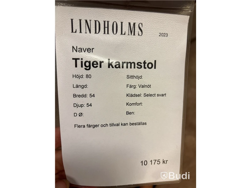 6 st. karmstolar Tiger Ord. pris inkl. moms: ca 61 050 kr