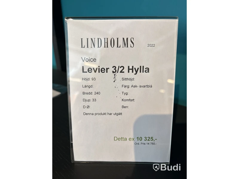 Hylla Voice Levier. Ord. pris inkl. moms: ca 10 325 kr