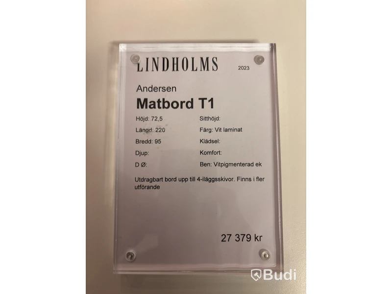 Matbord Andersen T1. Ord. pris inkl. moms: ca 27 379 kr