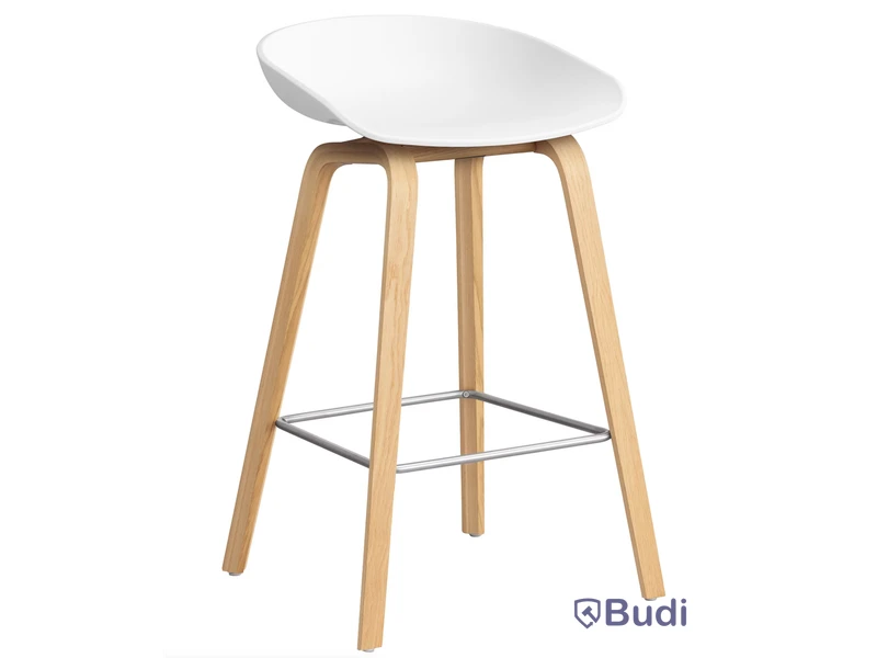Barstol, Hay, AAS 32 2.0 Barstol 65 cm, Lackad Ek / Vit - Ord. pris ink. ca: 3207 kr