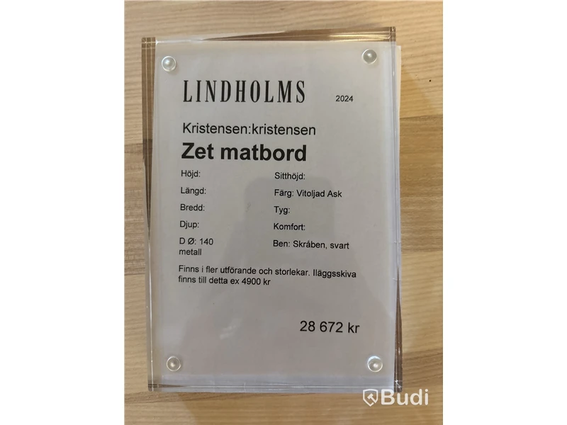 Matbord Kristensen:Kristensen, Zet. Ord. pris inkl. moms: ca 28 672 kr