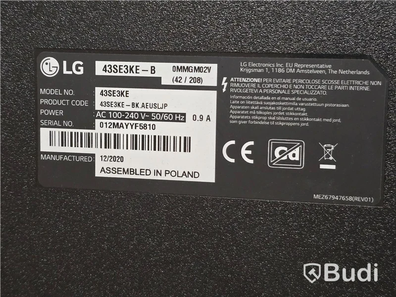 LG 43SE3KE-B | 43" TV/Bildskärm