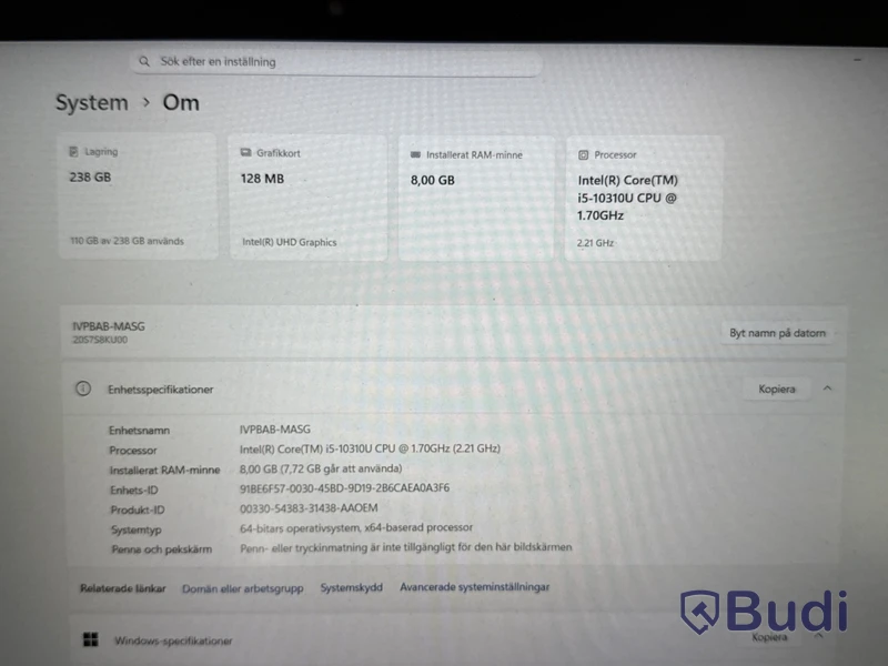 Laptop ThinkPad T15 Gen 1