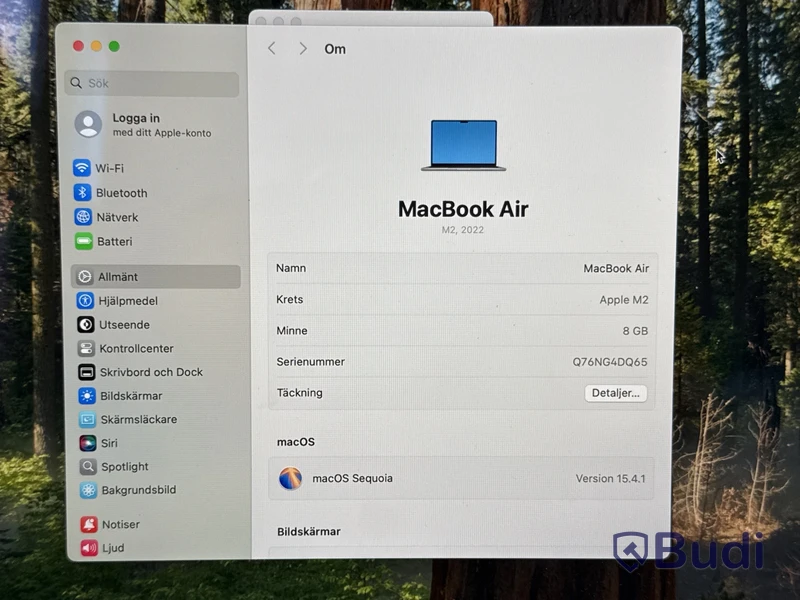 MacBook Air M2 2022, 8 GB RAM, 256 GB SSD