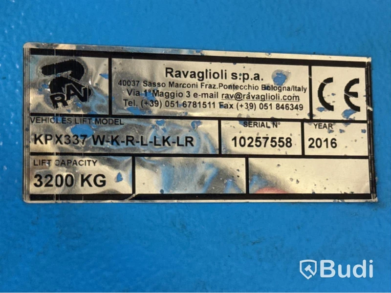 Tvåpelarlyft Ravaglioli KPX337 | 3200 kg | 2016