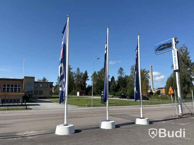 3 st flaggstänger med fundament | Formenta