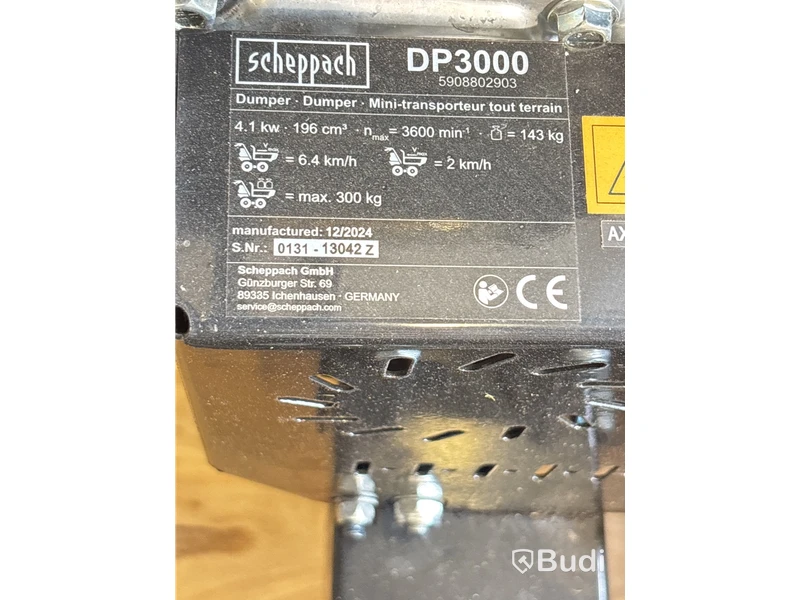 TIPPVAGN SCHEPPACH DP3000 - reparationsobjekt
