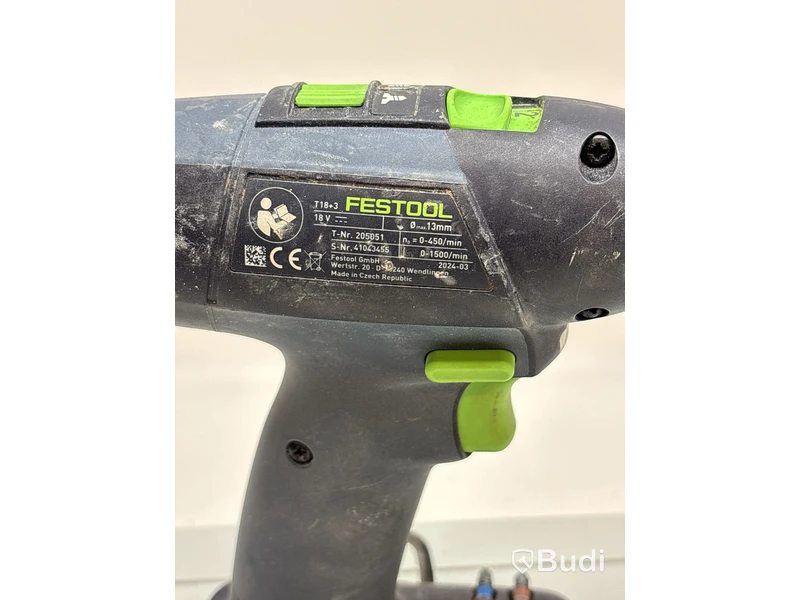 Skruvdragare, Festool T 18 med batteri och laddare