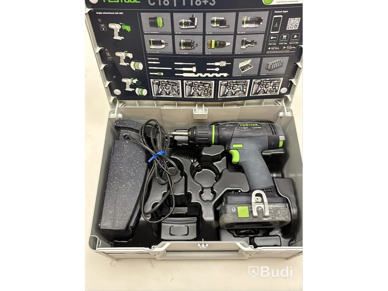 Skruvdragare, Festool T 18 med batteri och laddare