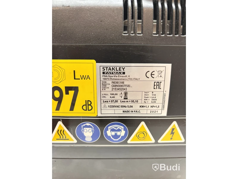 Oljefri luftkompressor Stanley FatMax FMXCMD152WE.