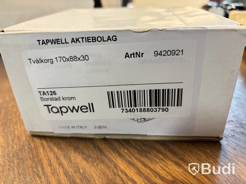2 st. Tvålkorg Tapwell, TA126, borstad krom