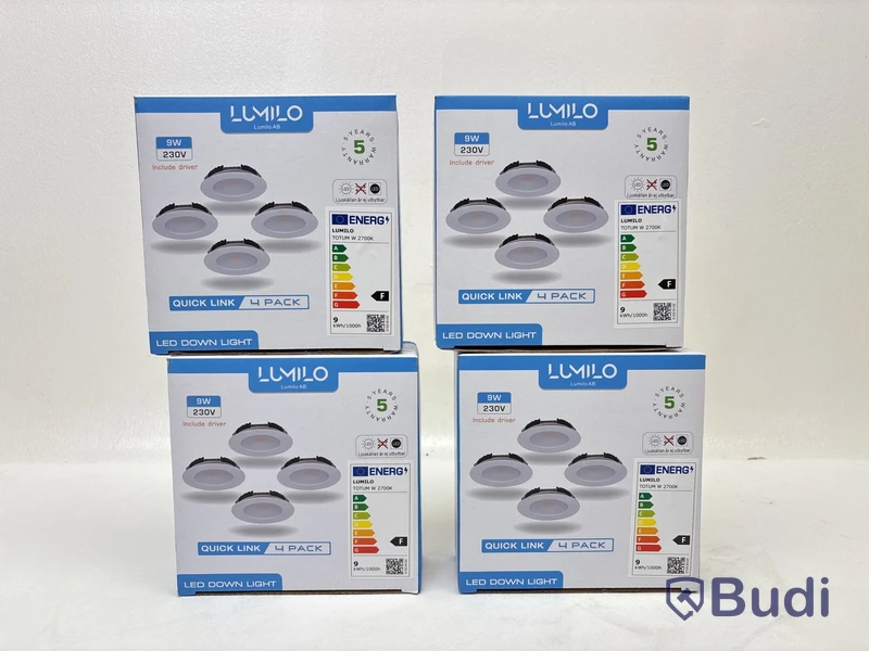 4 st. 4-pack LED-lampor Lumilo, Totum W 2700k, Quick Link 4