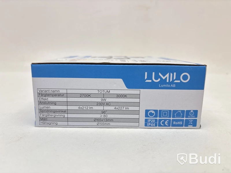 2 st. 4-pack LED-lampor Lumilo, Totum W 2700k, Quick Link