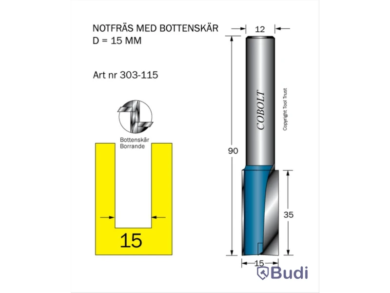 NOTFRÄS HM COBOLT D15 L35, TL90 S12