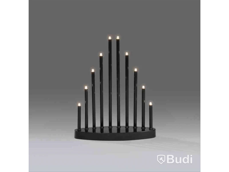 4 st. ELLJUSSTAKE 10 LED SVART,