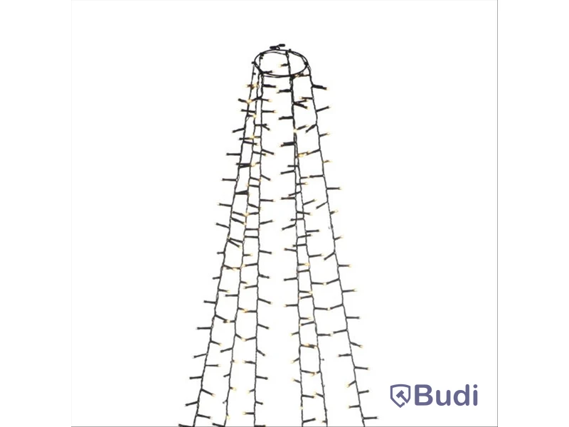 Konstsmide Julgransslinga cluster 6651-100, svart kabel, 4 m Varmvit