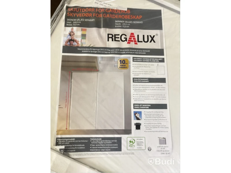 SKJUTDÖRR (EN-PACK) REGALUX VERSION 2 772X2315MM VIT