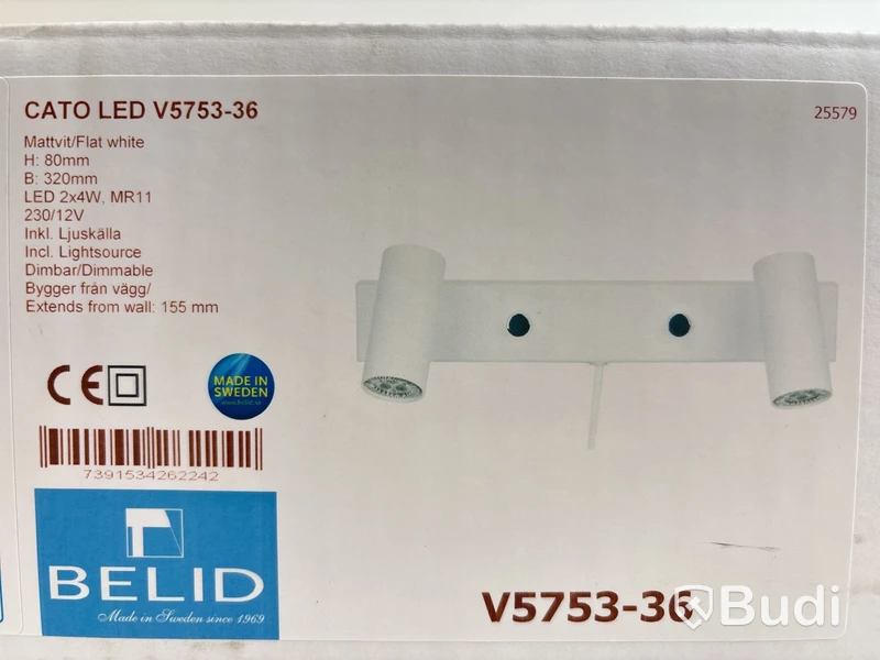 Vägglampa Belid Cato. Ord. pris inkl. moms: 2499 kr.
