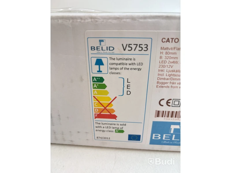 Vägglampa Belid Cato. Ord. pris inkl. moms: 2499 kr.