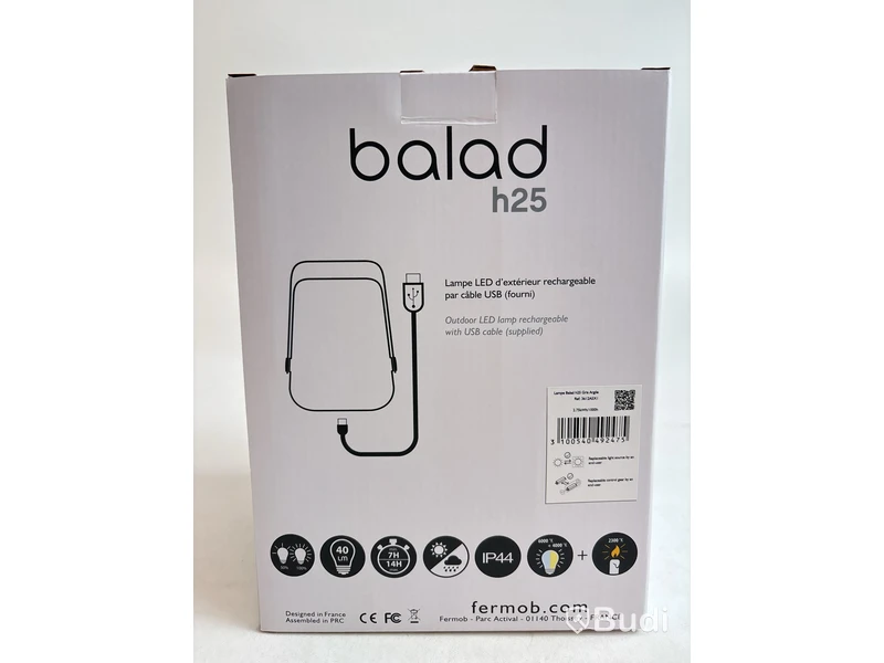 Lampa Fermob Balad h25 Gris Argile. Ord. pris inkl. moms: ca 1045 kr.
