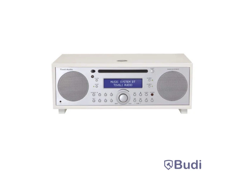 Musiksystem Tivoli Audio vit/ silver. Ord. pris inkl. moms: ca 7490 kr.