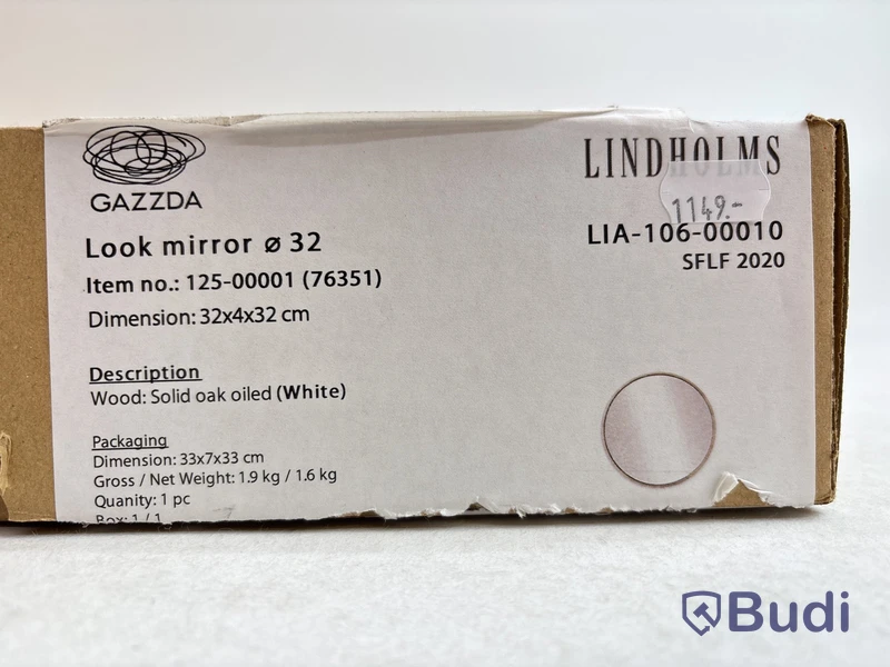 Spegel Gazzda Look mirror 32. Ord. pris inkl. moms: ca 1500 kr.